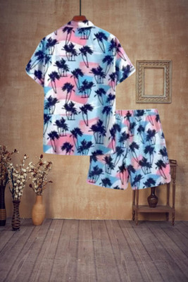 GLORI STAR Men Printed Multicolor Night Suit Set