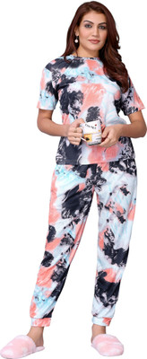 HouseOfCommon Women Printed Multicolor Night Suit Set