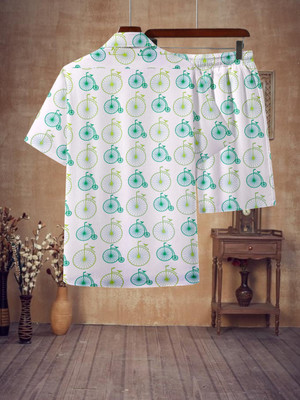 GLORI STAR Men Printed Multicolor Night Suit Set