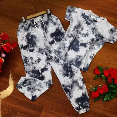 Soor Panchi Women Embellished Black, White Night Suit Set