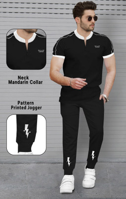 TRIPR Men Solid Multicolor Night Suit Set