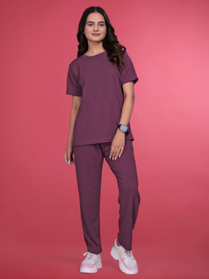 SAKARMAA Solid Women Track Suit