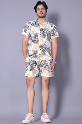 gurukrupa creation Men Self Design Multicolor Night Suit Set