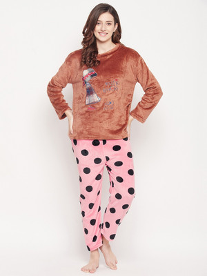 Camey Women Printed Multicolor Top & Pyjama Set