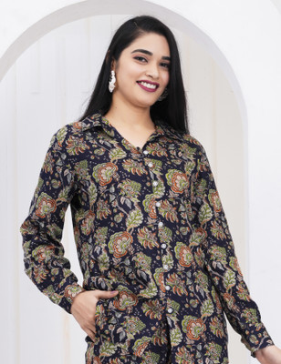 MintMarie Women Printed Multicolor Night Suit Set
