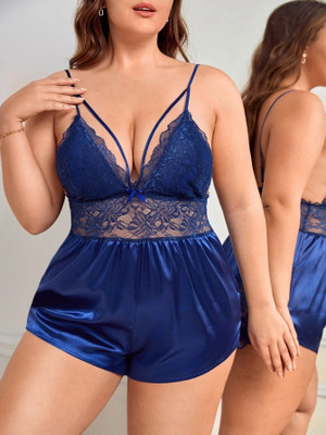 PHALIN Women Solid Blue Top & Shorts Set