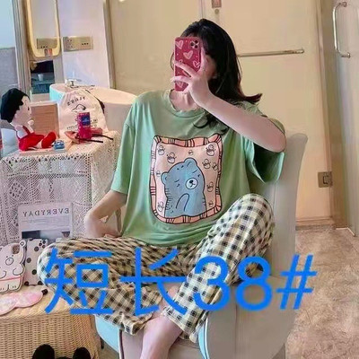 Camey Women Printed Green Night Suit Set