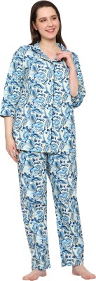 LAZYKOALALA Women Graphic Print Multicolor Shirt & Pyjama set