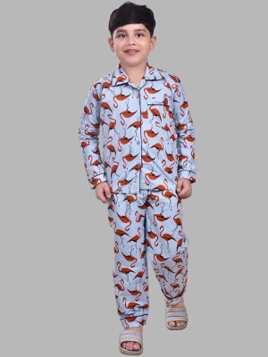 Yk Boys Printed Multicolor Night Suit Set