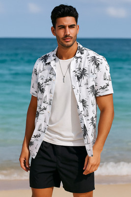 LG FASHION Men Printed Multicolor Top & Shorts Set