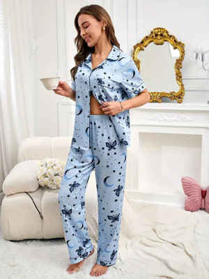 Vc Creation Hub Women Solid Multicolor Night Suit Set