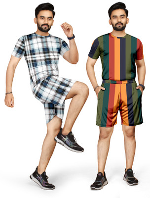 RIOCREATION Men Printed Multicolor Night Suit Set