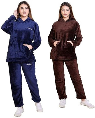 US Trendz Women Solid Multicolor Night Suit Set