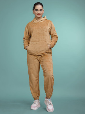 SAKARMAA Women Solid Brown Top & Pyjama Set