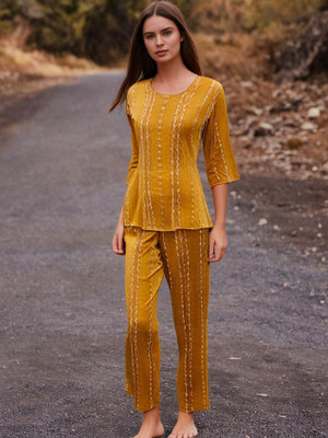 rashmi shree creation Women Printed Yellow Night Suit Set