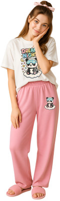 Shonisha Women Printed Pink Top & Pyjama Set