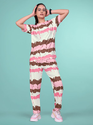 DADX Women Ombre/Dyed Multicolor Top & Pyjama Set