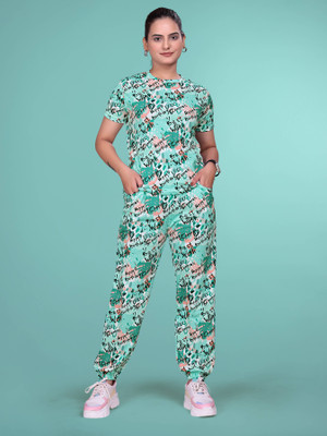 SAKARMAA Women Printed Multicolor Top & Pyjama Set