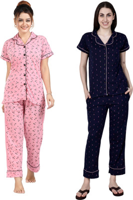 NAYRA AYRA Women Printed Multicolor Night Suit Set