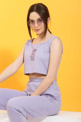 RIGO Women Crop Top Pant Set