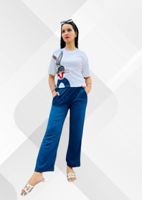 DreamBe Women Solid Blue Night Suit Set