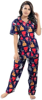 Amit Chauhan Women Printed Multicolor Night Suit Set