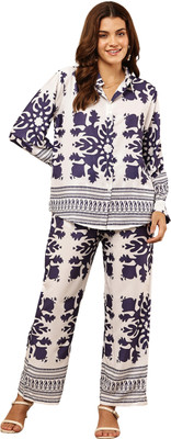 Alburak Enterprises Women Printed Black Shirt & Pyjama set