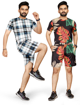 RIOCREATION Men Printed Multicolor Night Suit Set