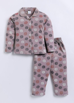 GEMINI LABEL Girls Printed Multicolor Night Suit Set