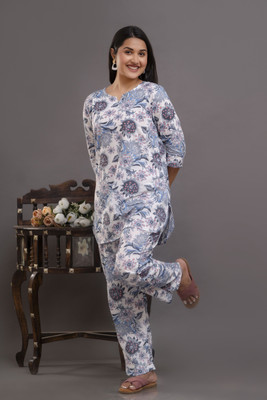 Bella Grace Women Printed Multicolor Night Suit Set