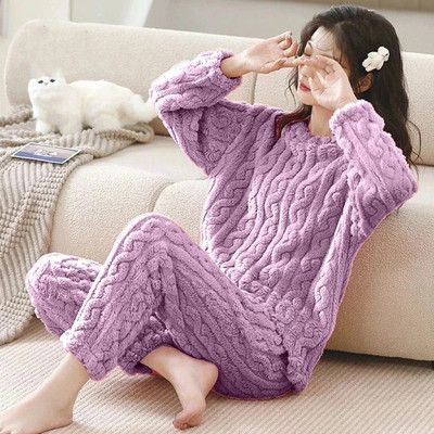 Lugo Women Self Design Purple Night Suit Set