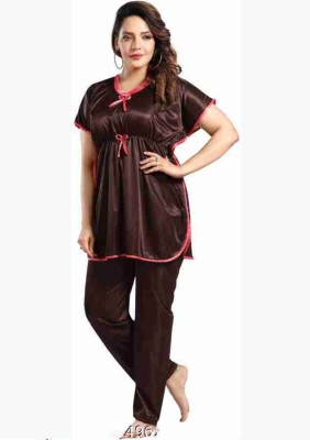 DIVYASTRI FASHION Solid Satin Blend Women Kaftan