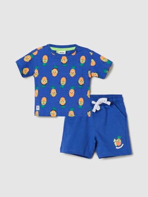 max Baby Boys Printed Multicolor Night Suit Set