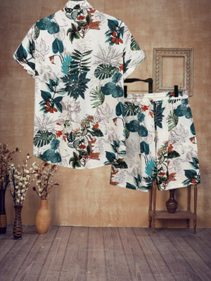 GLORI STAR Men Printed Multicolor Night Suit Set