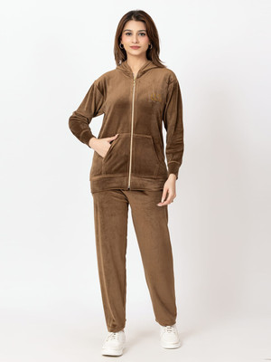 US Trendz Women Solid Brown Night Suit Set