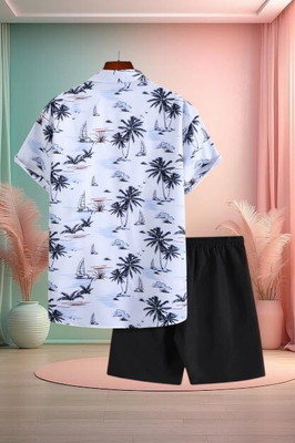 7starenterprise7 Men Printed Multicolor Night Suit Set