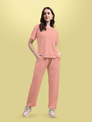 Kashikey creation Women Solid Pink Top & Pyjama Set