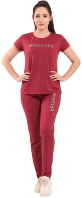 Anmol Women Printed Red Top & Pyjama Set