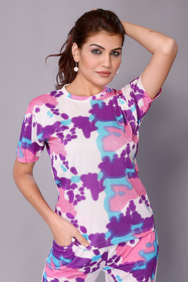 Soor Panchi Women Printed Multicolor Night Suit Set