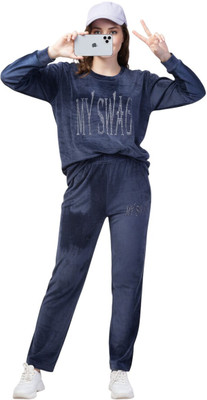 Shonisha Women Printed Blue Night Suit Set