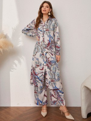 Leriya Fashion Women Floral Print, Printed Multicolor Shirt & Pyjama set