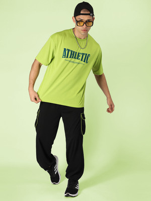 CHKOKKO Men Printed Green Top & Pyjama Set