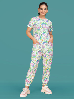 SAKARMAA Women Ombre/Dyed Multicolor Top & Pyjama Set