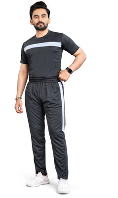 Bajrangfab Men Self Design Black Night Suit Set