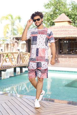 M7 By Metronaut Men Printed Multicolor Night Suit Set