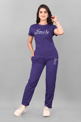 s23 Women Self Design, Printed Blue Night Suit Set