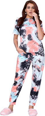 HouseOfCommon Women Printed Multicolor Night Suit Set