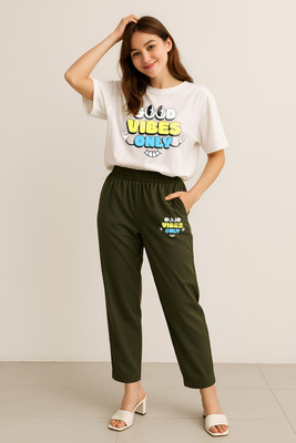My Swag Women Printed Green Top & Pyjama Set