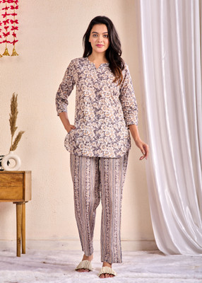 Miss Rekha Women Floral Print Multicolor Night Suit Set