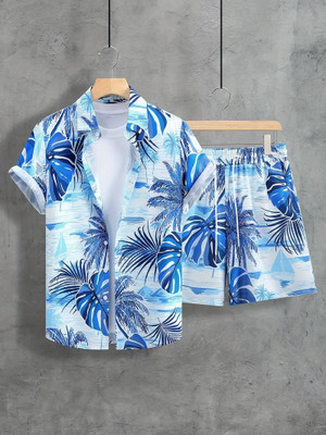 Vividvibe Men Self Design Multicolor Night Suit Set